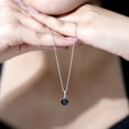 thumbnail image 5 of Rosec Jewels Heart Shape Black Onyx Solitaire Pendant with Diamond for Women (8 mm), 10K White Gold, 5 of 8