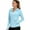 Light Blue-spf clothing for women, variant on Women Slim Fit Zip-Up Workout Jacket UPF 50+ Sun Protection Coats Lightweight Athletic Gym Jackets for Yoga Running Sports