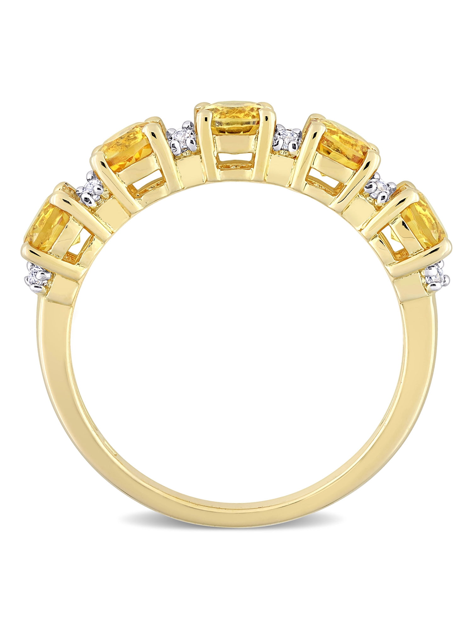 Everly Women's Citrine Yellow Gold Plated Ring