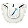 thumbnail image 3 of Magnetic Closure Golf Head Cover Portable Golf Putter Cover White, 3 of 5