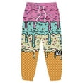 thumbnail image 3 of Kiijoy Big Girls Sweatpants Kids Ice-Cream Print Drawstring Active Pants, Sizes 10-11, 3 of 3