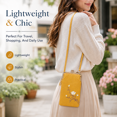 thumbnail image 2 of Women’s Mini Vertical Crossbody Phone Bag - Clip Closure Sling Body Wallet, Small Niche Purses for Carrying Mobile Phones, Durable Bag for Daily Use & Travel, Stylish Accessory, 7*4*2in, Yellow, 2 of 7