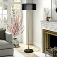 thumbnail image 2 of Evelyn&Zoe Hoffman 2-Light/Two-Tone Floor Lamp with Metal Shade, Brass/Blackened Bronze/Black, 2 of 7
