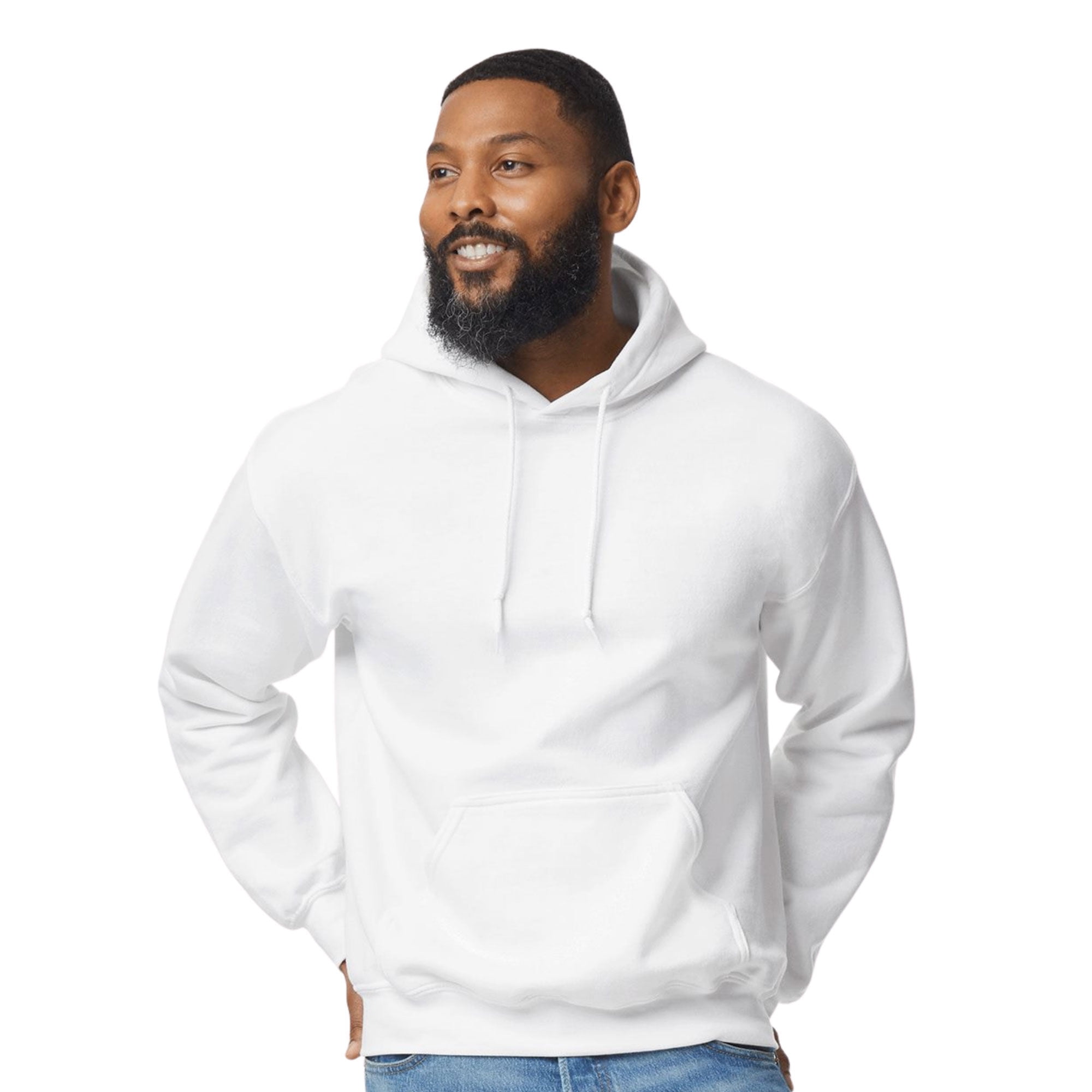 Gildan Men's DryBlend Hooded Sweatshirt, 50/50 Cotton/Polyester Winter Long Fleece Hoodie Pullover (Red , XL)