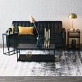 thumbnail image 4 of Household Essentials Jamestown Rectangular Coffee Table with Storage Shelf Black Oak Wood Grain and Black Metal, 4 of 8