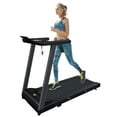 thumbnail image 2 of Folding Treadmill 300lbs Capacity Under Desk Electric Treadmills with 3HP & APP & Installation-free Walking Jogging for Home/Office(Black&Yellow), 2 of 6