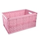 thumbnail image 1 of Cesta de almacenamiento portátil plegable multifuncional, cesta para frutas y verduras, colador para fregadero, organizador para coche (rosa), 1 of 5