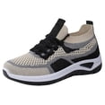 thumbnail image 2 of AUDeals Women's Orthopedic Sneakers, Thick Sole Mesh Shoes with Breathable Comfort for Training and Daily Walking (Black, 9.5), 2 of 6