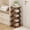 Brown, variant on Hurber 5-Layers Foldable Shoes Rack, Installation-Free Bamboo Shoe Shelf for Entryway, Brown