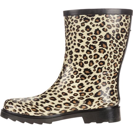 women's leopard rain boots