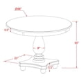 thumbnail image 5 of 5 Piece Dining Set - Mid Century Modern Table & Chairs - Linen Fabric Upholstered Dining Room Set, 5 of 6