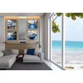 thumbnail image 2 of Blue Beach Wall-Art - Coastal Wall Decor For Bathroom - Model Lighthouse Decor - Seascape Picture For Living Room Boat Canvas Wall Art 14x14 Inches x 4Pieces, 2 of 6