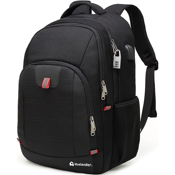 Mochila para Laptop con candado (Negro) BLUELANDER Mochila antirrobo para laptop