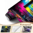 thumbnail image 4 of Graffiti Wallpaper Graffiti Covered Elevator Doors Peel and Stick Wall Murals 69"H x 96"W Removable PVC Wall Paper Self-Adhesive Wall Paintings Art Decor for Bedroom Living Room, 4 of 7