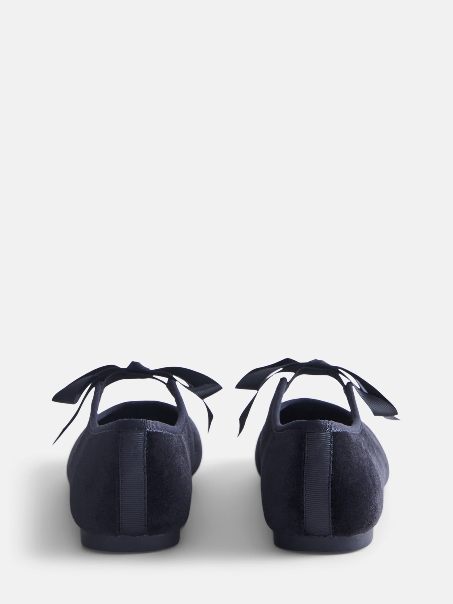 Wonder Nation Girls Velvet Bow Ballet Flats