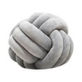 thumbnail image 4 of Round Knot Ball Pillow Round Photography Props for Home Decoration 22cm Light Gray BLESIY almohada de bola de nudo, 4 of 8
