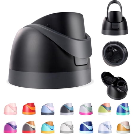 Generic Replacement Lid for Owala, Compatible with Owala Cup 16oz 24oz 32oz 40oz, One Button Water Bottle Top Lid Replacement Accessory, Leakproof, BPA-Free (Black)