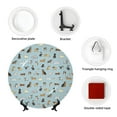 thumbnail image 4 of Gaeub Cartoon Doodle Puppy Print Ceramic Plate,Dinner Plates,Bone China Decorative Plates with Display Stand,Art Ceramic Ornaments for Wall Hanging Decoration-7in, 4 of 6