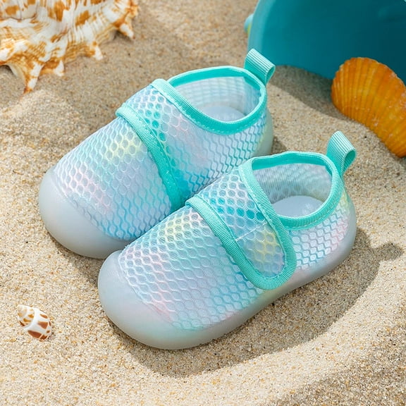 LIUYUNNN Toddler Solid Color First Walker Shoes with Grip Slipper Outdoor Slippers Boys baby sneakers 6 Boys Girls Four Seasons Outfits