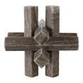 thumbnail image 3 of Decorative Marble Geometric Orb Sculpture for Home Decor - Ornament Accent for Bathroom, Living Room, and Shelf Display - Abstract Jack Figurine for Coffee Table or Mantel Decor - 7", Gray, 3 of 8
