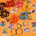 thumbnail image 4 of 140 Pieces Softball Party Favor Set Softball Team Gifts for Girls Women 20 Satin Softball Scrunchies Hair Ties,20 Adjustable Softball Bracelet and 100 Softball Stickers Softball Birthday Party, 4 of 6