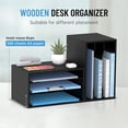 thumbnail image 6 of INTIGE 3-Tier Wood Desktop Organizer with Paper Storage, Mail Sorter & File Holder, Black, 6 of 6