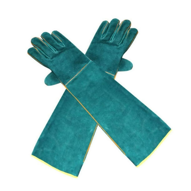 Methold Guantes protectores para mordeduras de reptiles, a prueba de mordeduras, gruesos, 62cm, manoplas de cuero Suministros de alimentación y agua para mascotas Methold PT000041-00