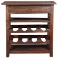 thumbnail image 2 of Sunset Trading Cottage Wood Wine Server with Drawer in Raftwood Brown, 2 of 5