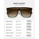thumbnail image 5 of Lentes de Sol Cuadrados Sobredimensionados de Moda Fozono UV400 para Mujer/Hombre, 5 of 7
