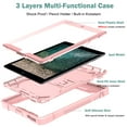 thumbnail image 6 of Allytech iPad 4th 3rd 2nd Generation Case 9.7-inch Tablet, Rugged Heavy Duty Shockproof Drop Protection Kickstand Feature Kids Friendly Case Cover for Apple iPad 2 3 4 9.7", Rosegold, 6 of 9