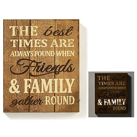 Giftrcraft LED Lighted Wall Sign, The Best Times Family, LED lights illuminate the word Family By Gift