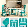 thumbnail image 5 of SUUNYN Outdoor Rocking Chairs, HDPE Porch Rockers for Patio Deck, All-Weather, 380lbs Load, Lake Blue, 5 of 9