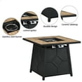 thumbnail image 7 of Fire Pit Table, 28-inch Square 40,000 BTU Auto-Ignition Propane Gas Firepit with Waterproof Cover, 7 of 7