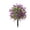 I003- Purple, variant on Green Artificial Flowers, Orange Outdoor Stake Decor, Front Porch Patio Yard Garden Decoration