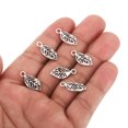 thumbnail image 3 of Uxcell Leaf Pendants, 100 Pack Metal Tree Leaf Beads Bulk Leaves Charm for Jewelry Making Style 12, Silver, 3 of 5