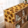 thumbnail image 6 of Yellow Sunflowers Table Runner, Watercolor Floral Flowers Vintage Washable Cotton Linen Table Runners 120 Inches Long, Dresser Scarf Runner for Dining/Living Room/Kitchen/Square Tables 13''x120'', 6 of 9