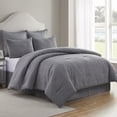 thumbnail image 2 of VCNY Home Cougar 6-Piece Grey Ogee Damask Comforter Set, King, Adult, Unisex, 2 of 6