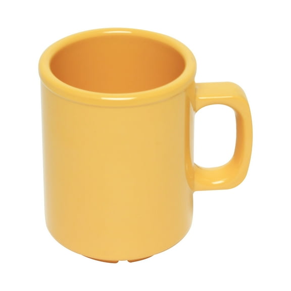 Excellante Color Yellow melamine dinnerware collection 8 oz mug, comes in dozen