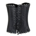 thumbnail image 4 of Dream Apparel Women's Hook & Eye Lambskin Leather Corset Lace up Tops Buckle-up Corset Bustier Steampunk Corset, 4 of 4
