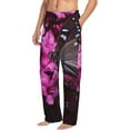 thumbnail image 6 of Sikiie Pink Blossoms Butterfly Pajama Pants Men, PJ Bottoms, Sleep & Lounge Pants-X-Large, 6 of 6