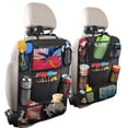 thumbnail image 4 of Backseat Car Organizer, 4th Generation Kick Mats Back Seat Protector with 10.5 PVC-Free Touch Screen Tablet Holder, 9 Pockets,Car Travel Accessories,Car Back Seat Organizer for Kids, Black,1pc, 4 of 5