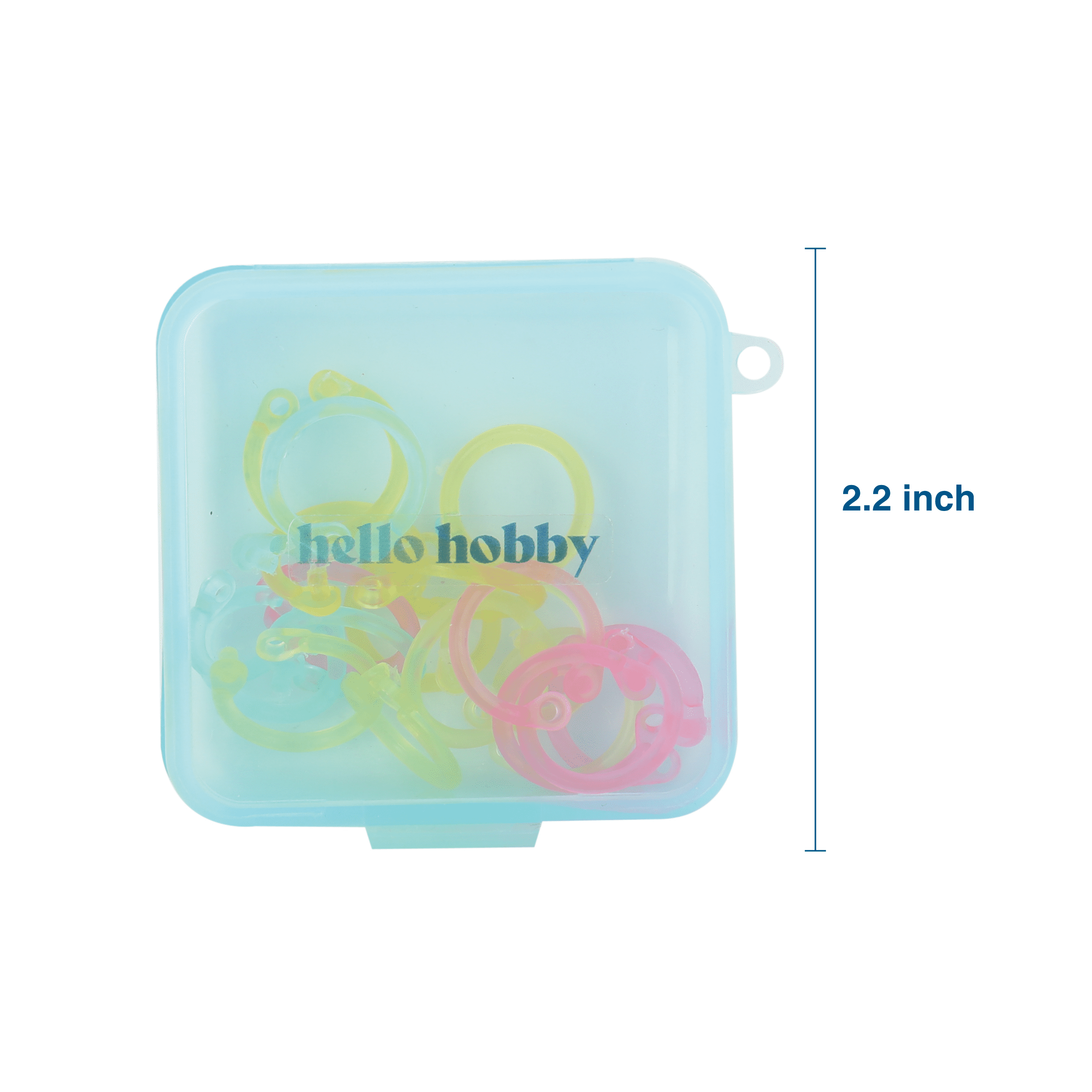 Hello Hobby Assorted Stitch Markers with Storage Case, 20 Count​