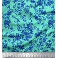 thumbnail image 1 of Soimoi Rayon Fabric Leaves & Floral Print Sewing Fabric Yard 56 Inch Wide, 1 of 3