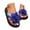 Blue, variant on Shadoumai Platform Flower Flip Flops for Women, Arch Support Cushion Thong Sandals, Thick Sole Pillow Slippers, Non- Summer Beach Shoes