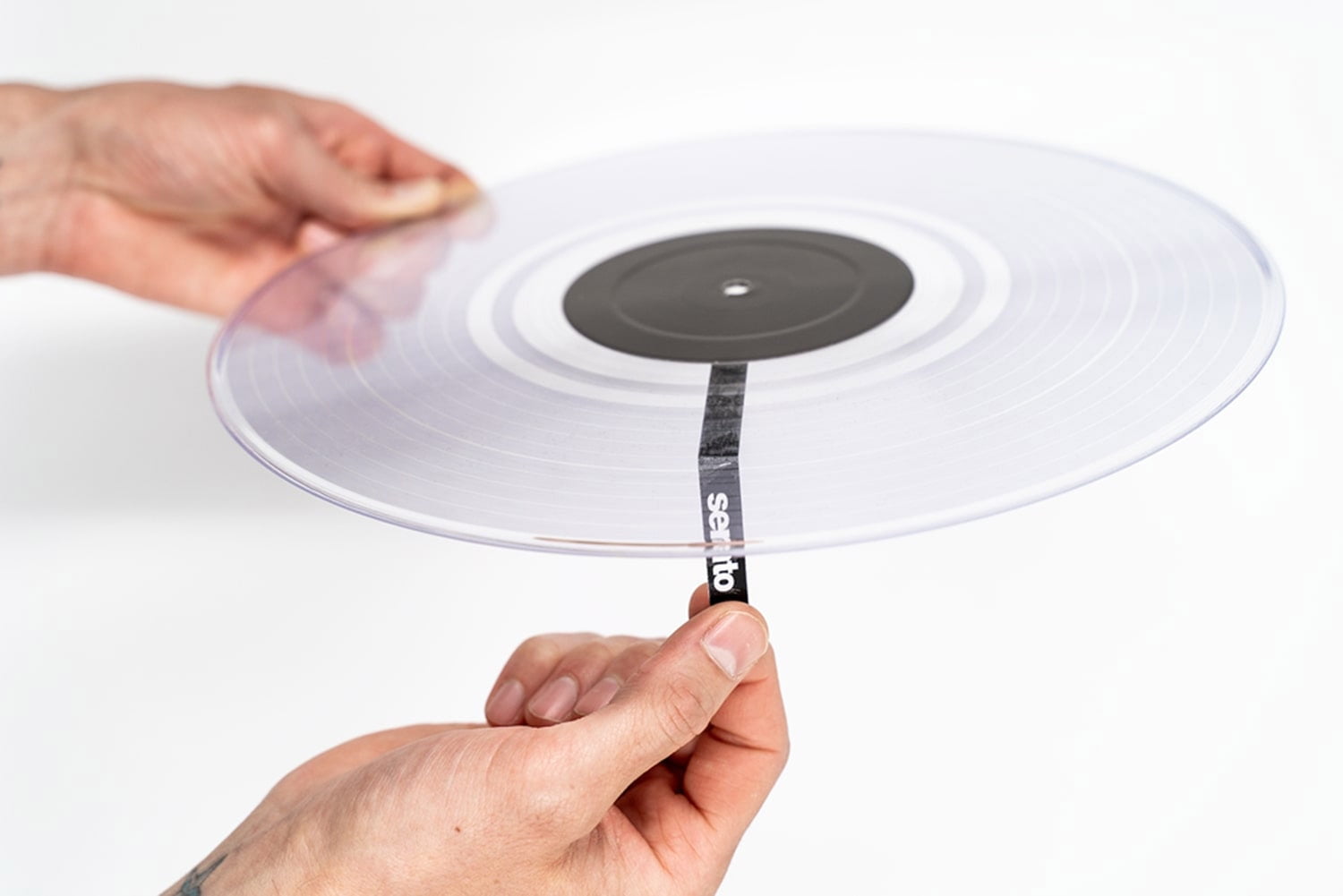 Serato SCV-PS-SL-BM Sticker Lock 12" Control Vinyl pressing for Serato DJ - (Pair)