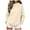 Beige, variant on Ladies Plain Mock Neck Sweatshirt Long Sleeve Loose Soft Everyday Wear Solid Color Casual Jumper