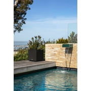 Veradek Block Series Cube Small 18 Plastic Planter - Black