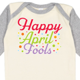 thumbnail image 4 of Inktastic Happy April Fools with Colorful Dots Boys or Girls Long Sleeve Baby Bodysuit, 4 of 5