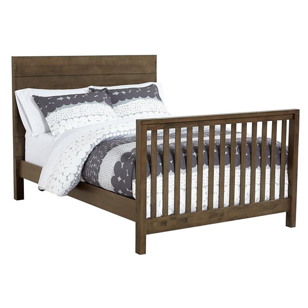 Pemberly Row Contemporary Solid Hardwood Bed Rails in Graphite Gray