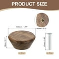 thumbnail image 2 of Uxcell 4 Pack Round Wood Drawer Knob, 1 3/4" Diameter Flat Head Dresser Knobs Wooden Knobs with Screws for Furniture Drawer Dresser Wardrobe Cupboard, Walnut, 2 of 6